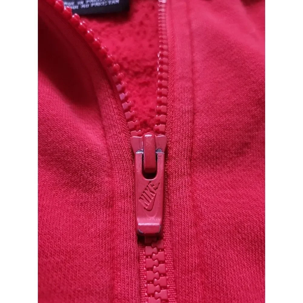 Nike Mens Just Do It Full‎ Zip Hoodie Red Fleece Sweatshirt Small BV5068-657